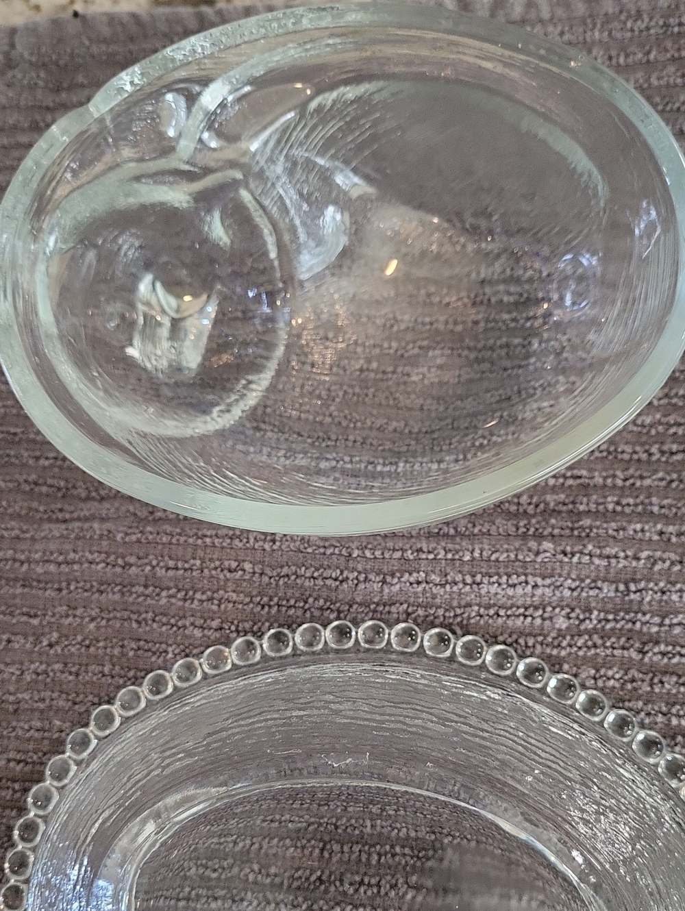 Indiana Glass Sleeping Cat Covered Dish - Picture 5 of 5